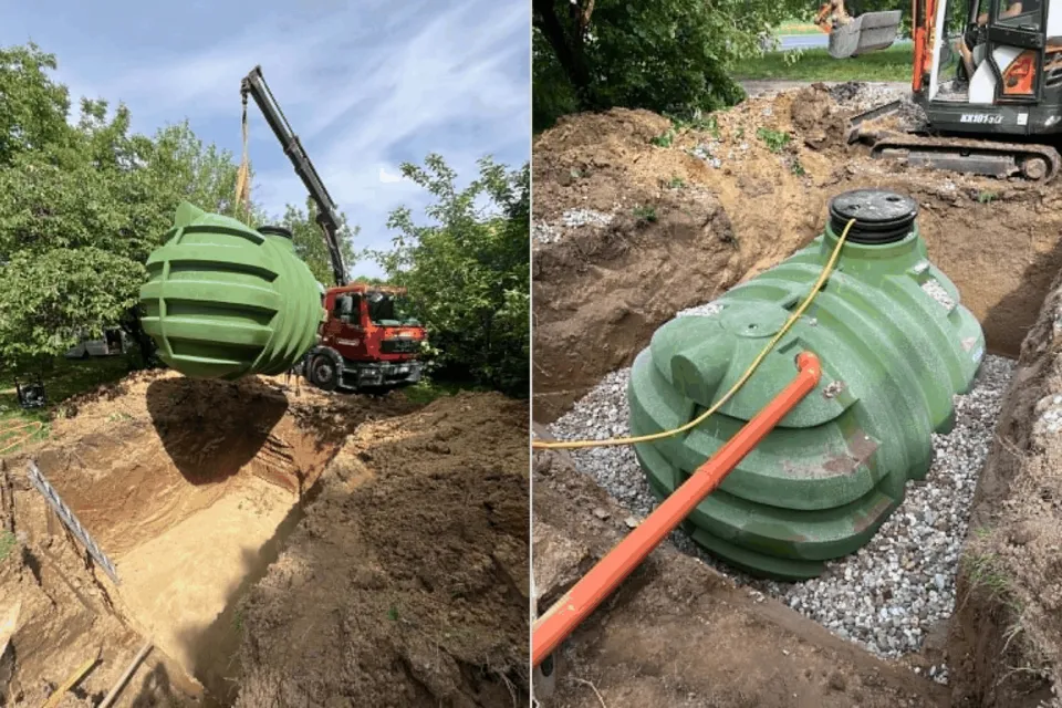 Wastewater tank installation Wastewater tank installation